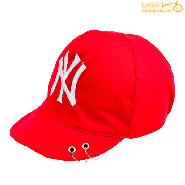 کلاه نقابدار اسپرت قرمزحلقه دار طرح NY